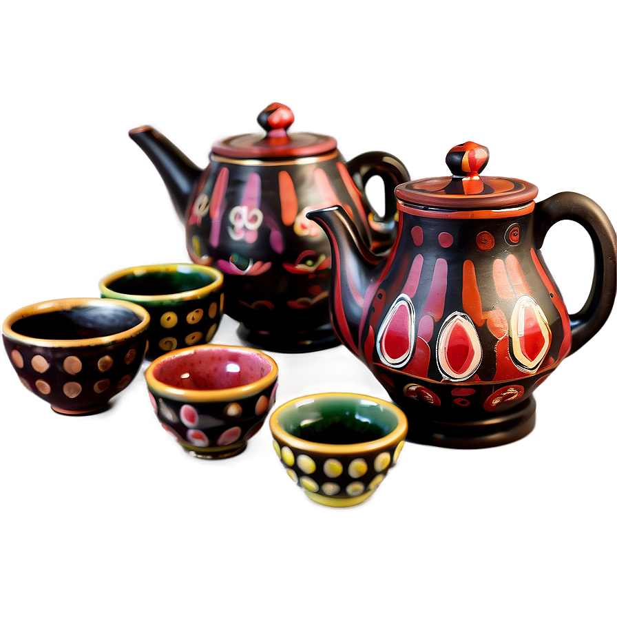 Clay Tea Set Collection Png 42 PNG Image