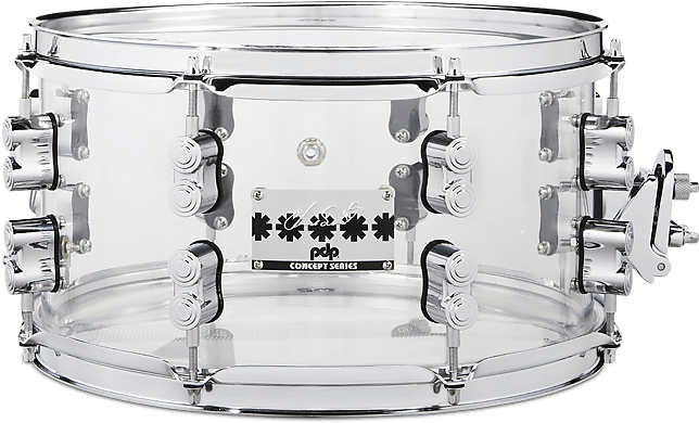 Clear Acrylic Snare Drum PNG Image