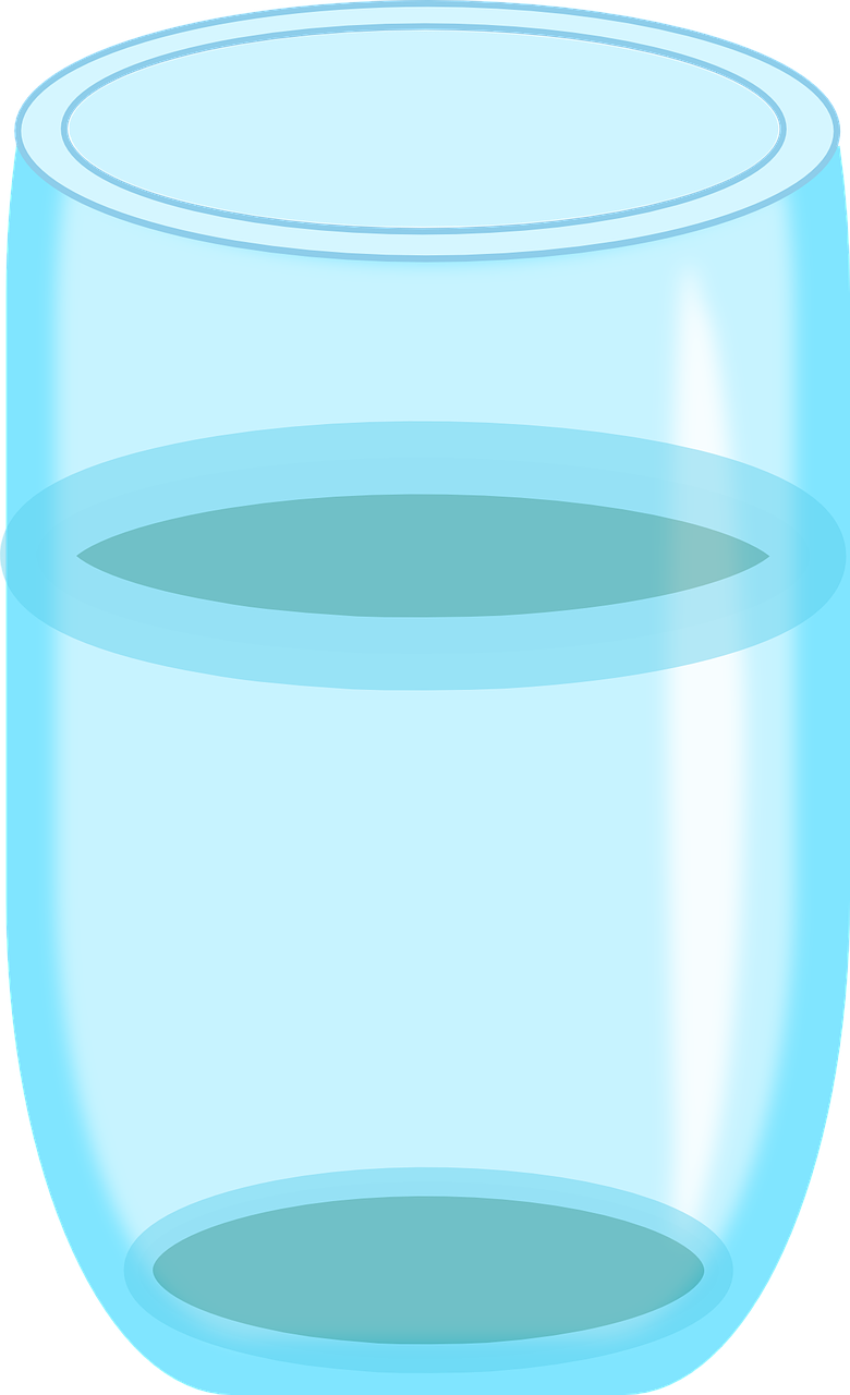 Clear Glass Half Fullof Water PNG Image