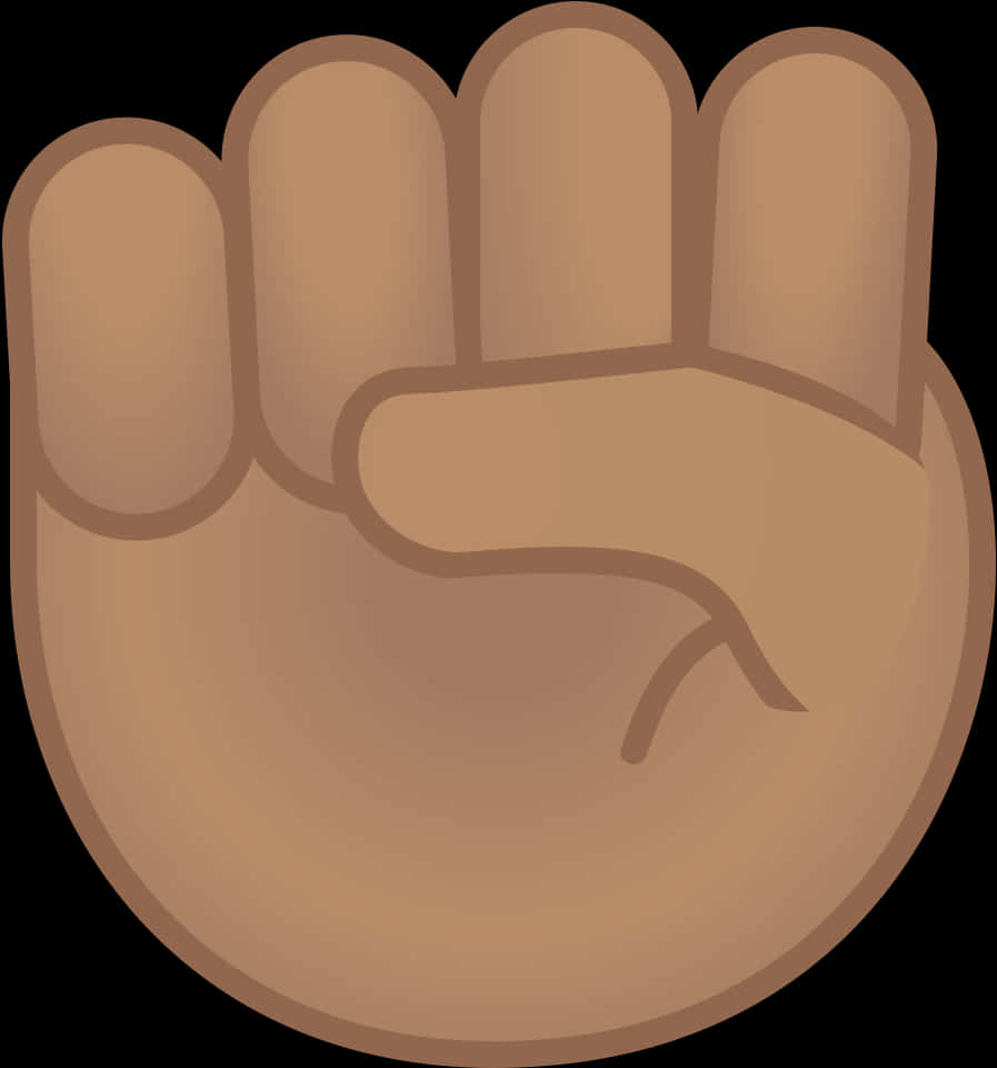 Clenched Fist Emoji Illustration PNG Image