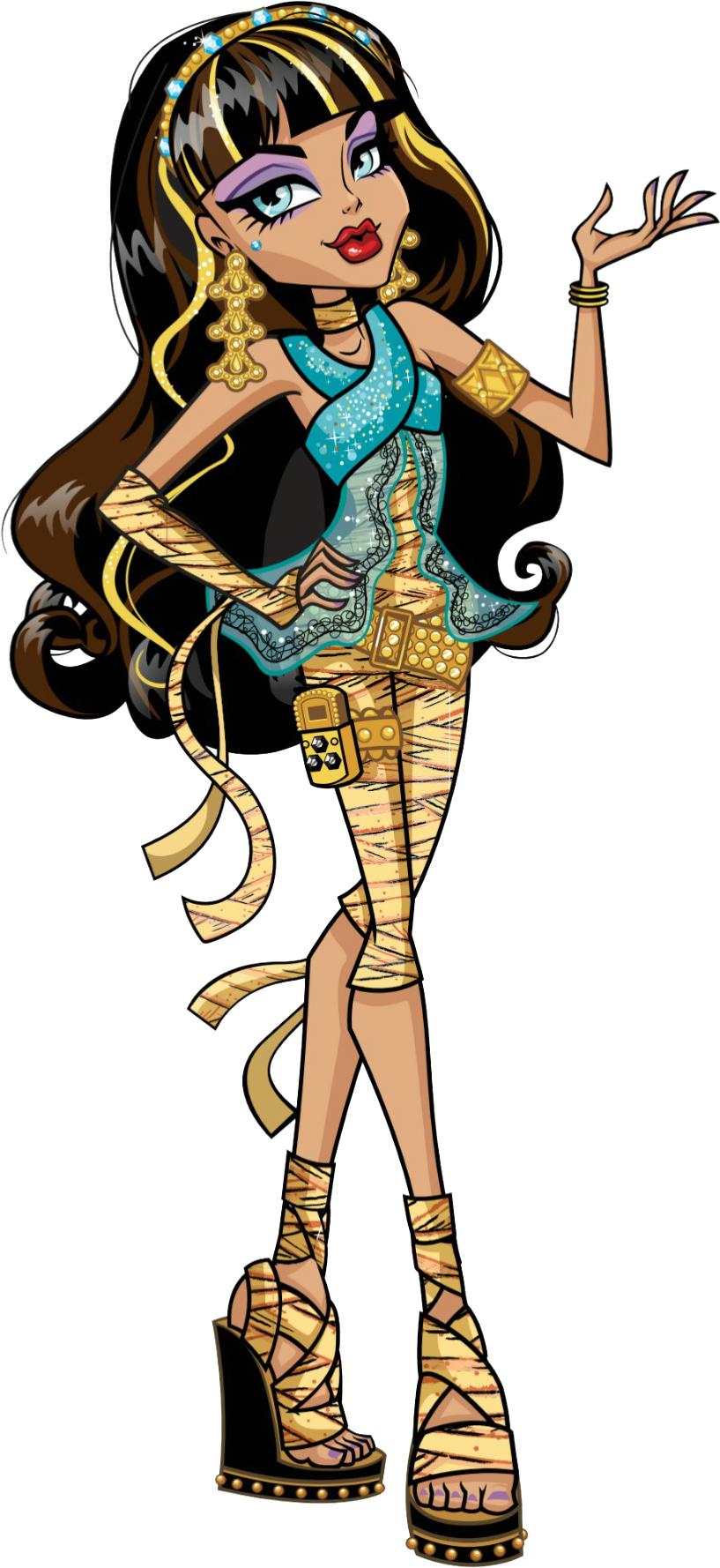 Cleopatra Inspired Monster Character PNG Image