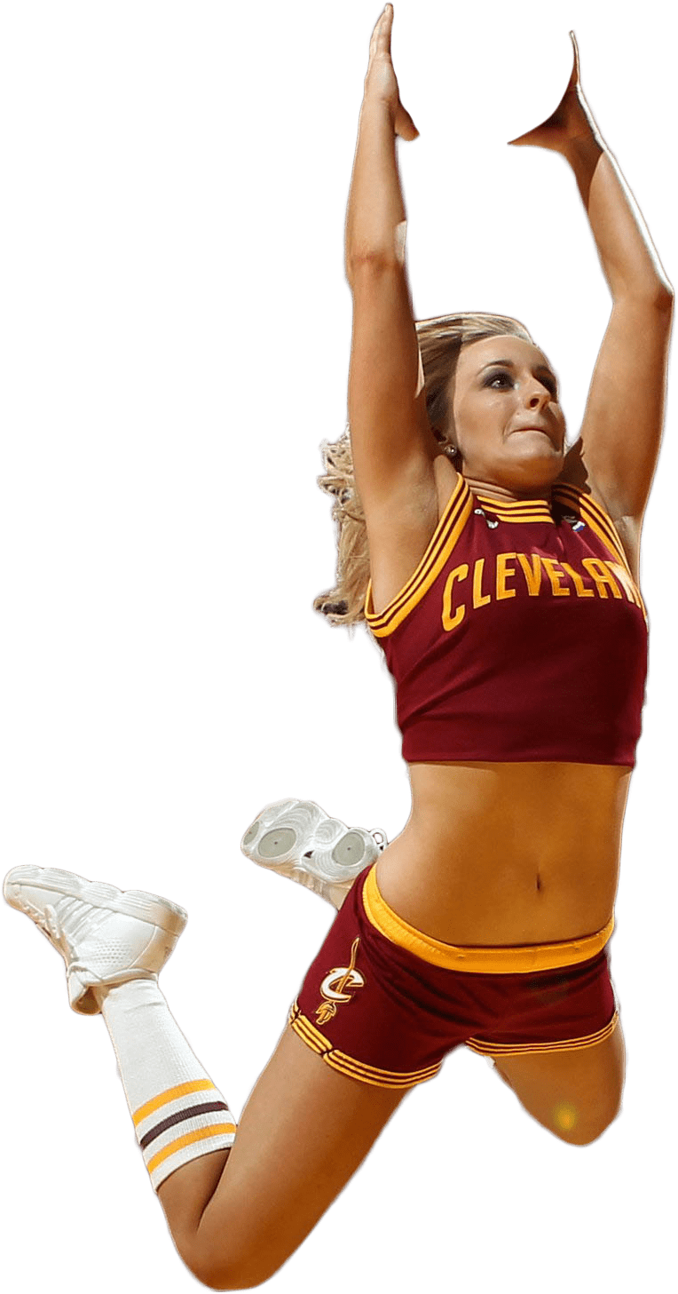 Cleveland Cheerleader In Action.png PNG Image