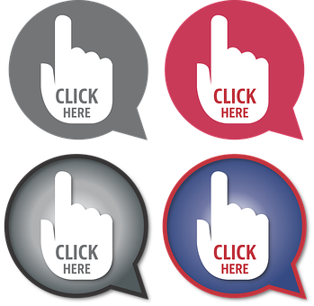 Click Here Buttons Set PNG Image