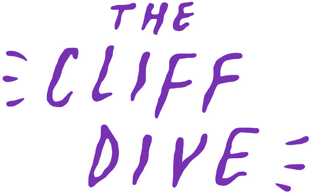 Cliff Dive Text Illustration PNG Image