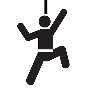 Climbing Silhouette Icon PNG Image