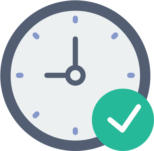 Clock Icon With Check Mark PNG Image