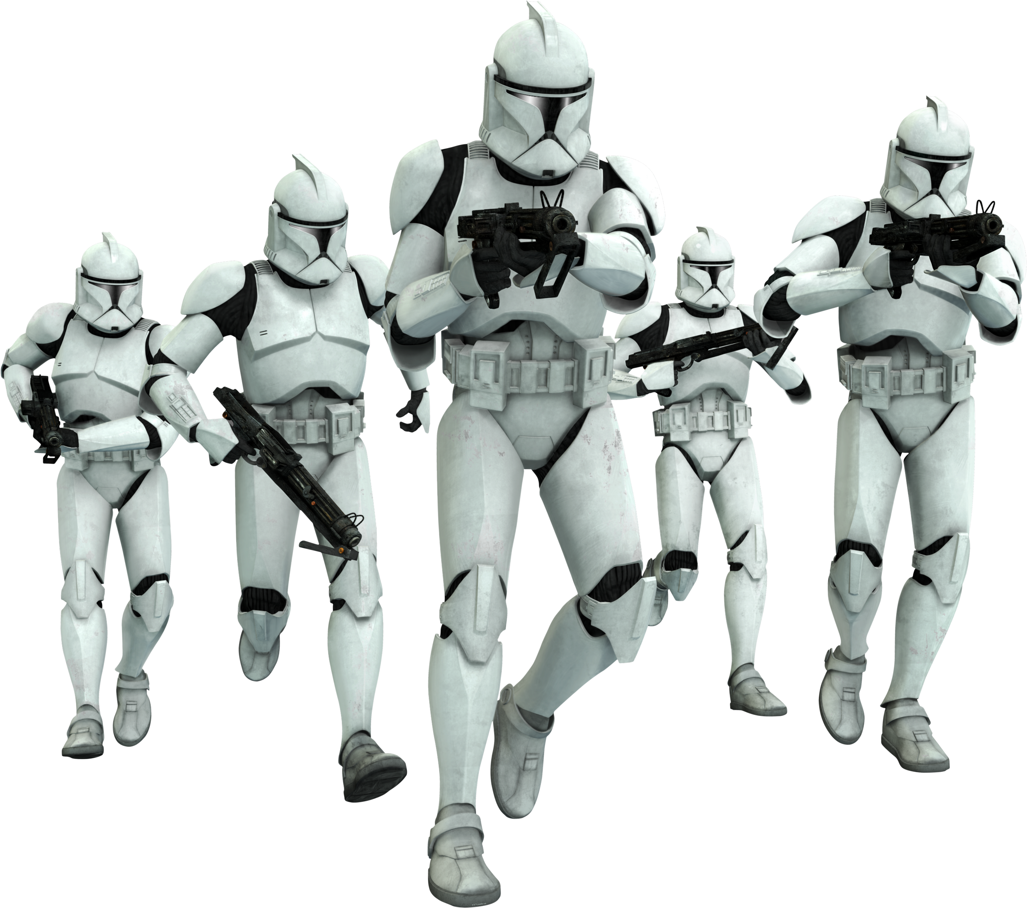 Clone Troopers Formation PNG Image