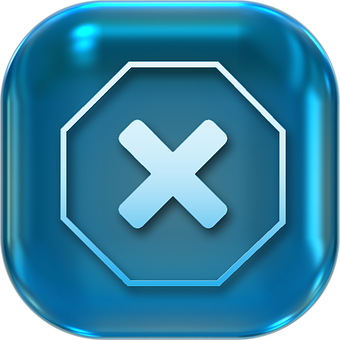 Close Button Icon Blue PNG Image