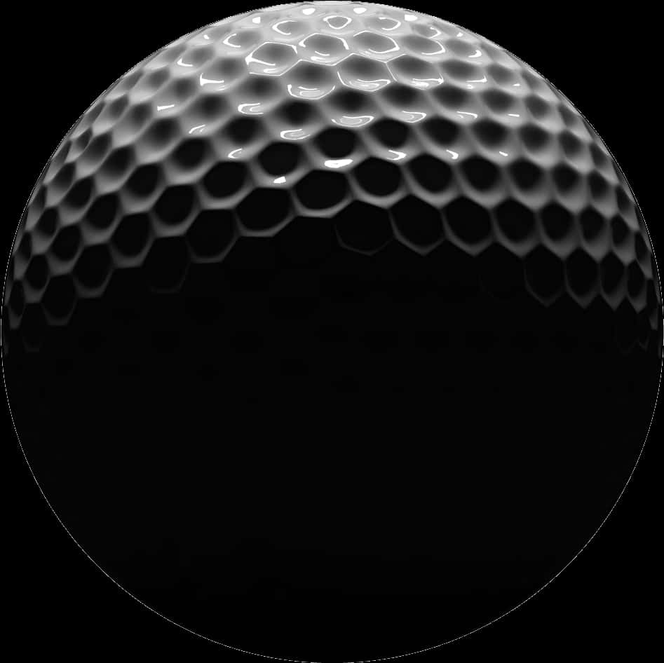 Close Up Golf Ball Dimples Black Background.jpg PNG Image