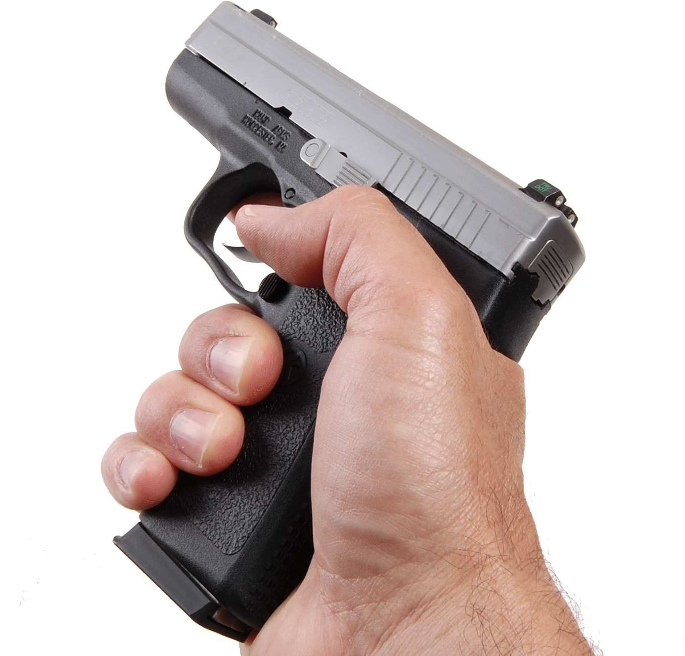 Close Up Hand Gun Pose PNG Image