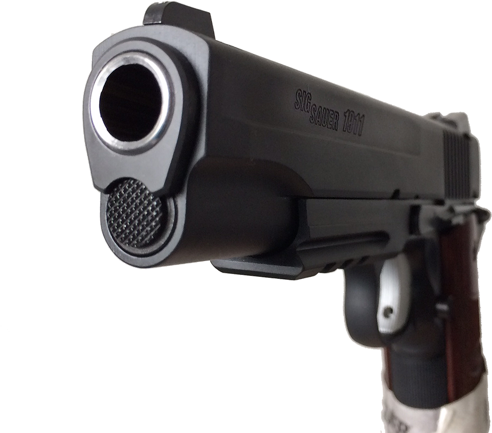 Close Up Sig Sauer1911 Pistol PNG Image