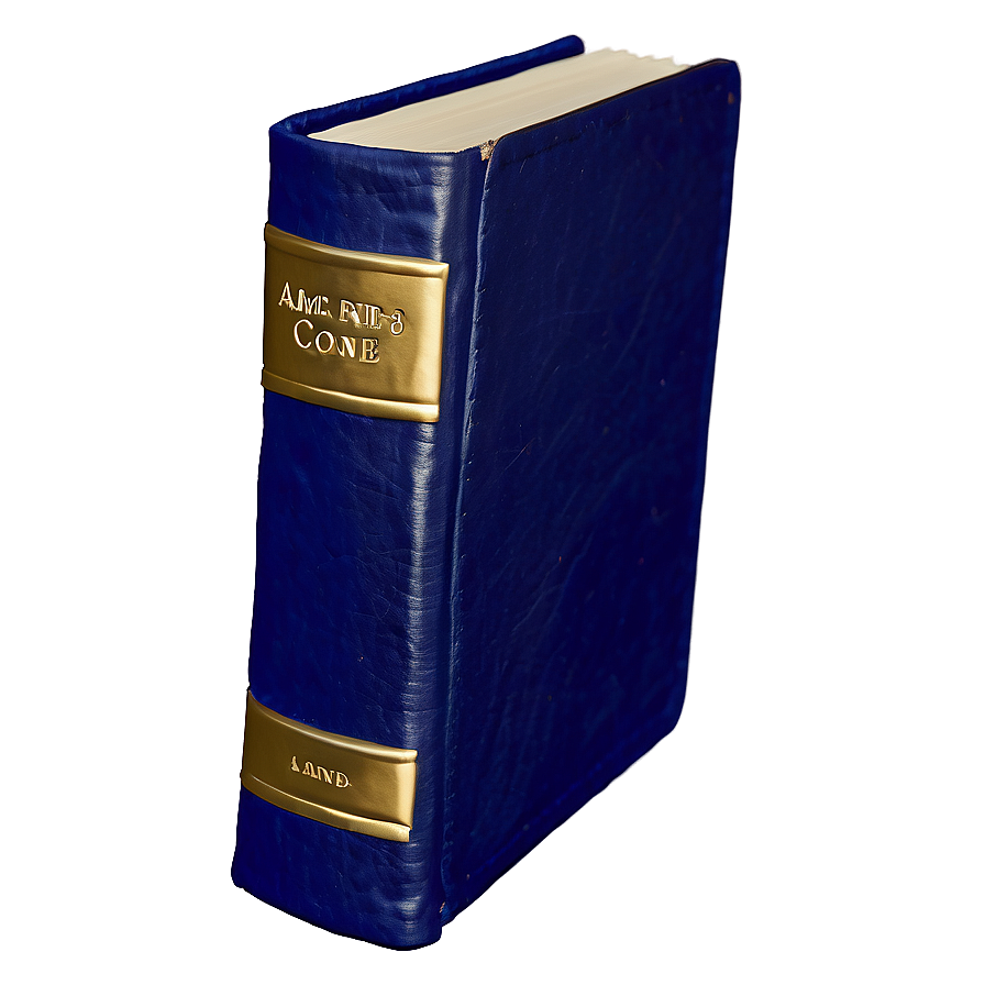 Closed Book With Spine Title Png 06282024 PNG Image