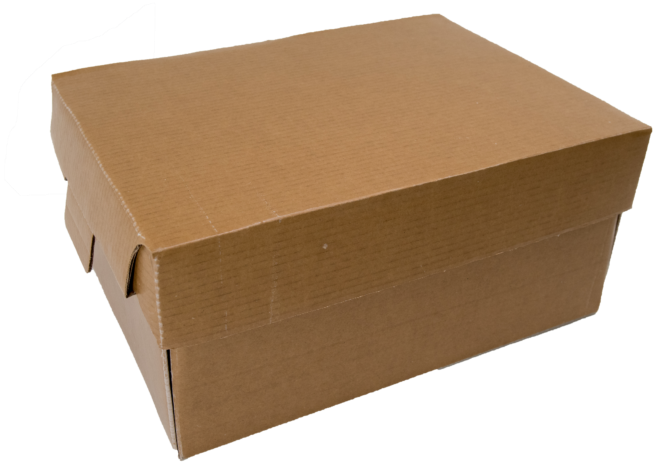 Closed Cardboard Shipping Box PNG Image