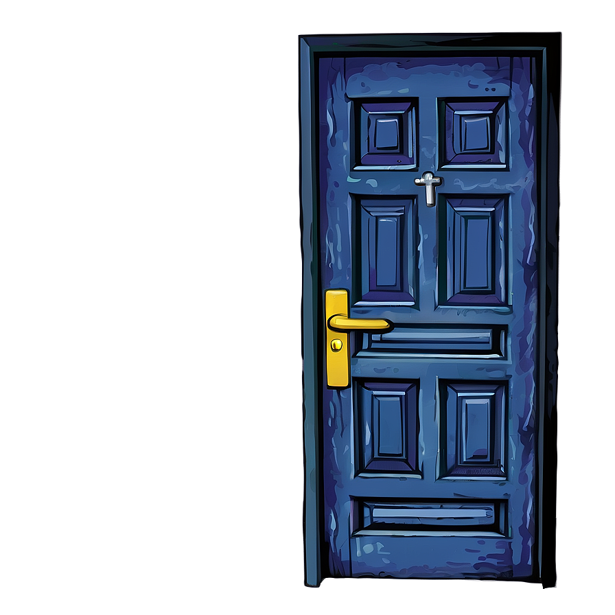 Closed Door In Dark Png Qqv43 PNG Image