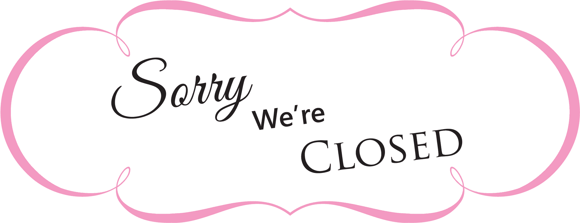 Closed Sign Elegant Design PNG Image