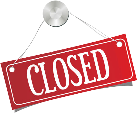 Closed Sign Hanging PNG Image