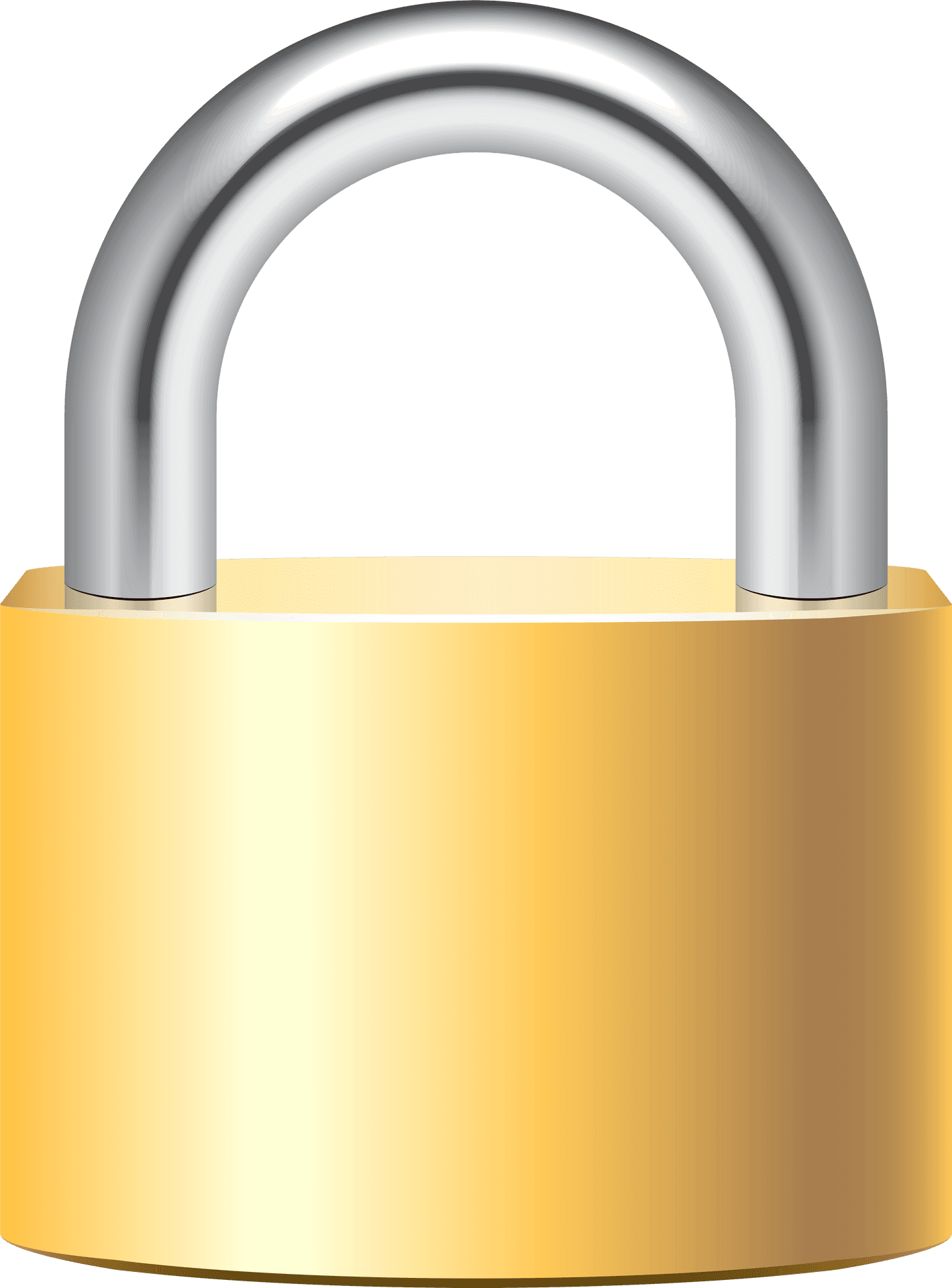 Closed Silver Padlock Illustration PNG Image