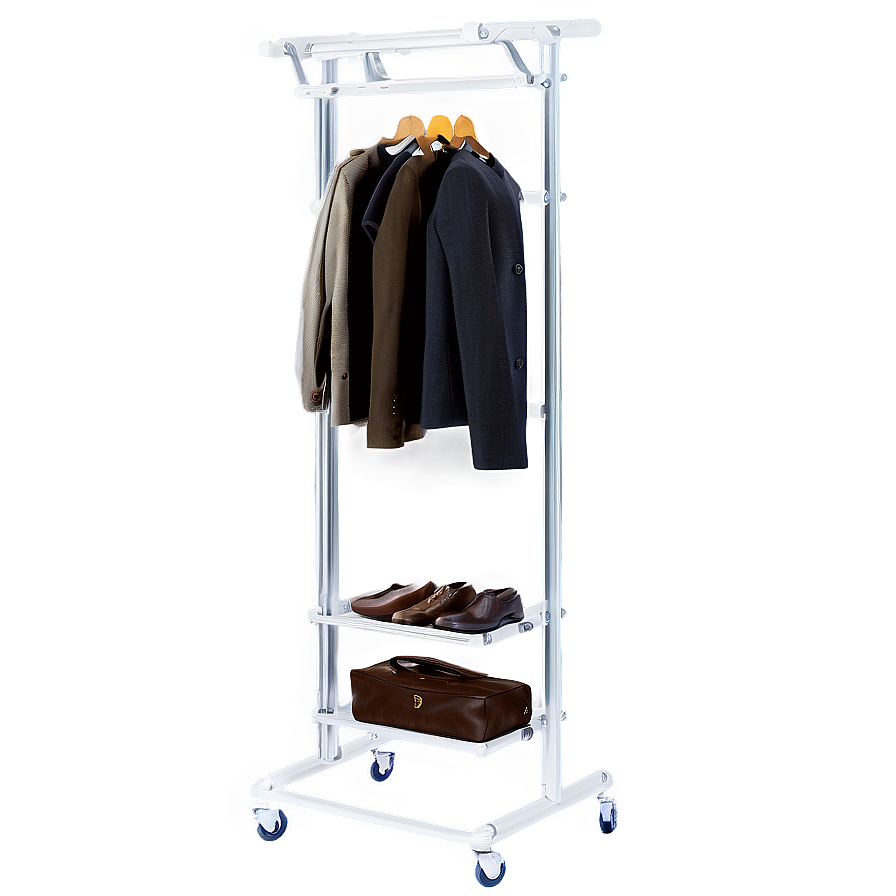 Clothes Rack With Shelves Png Ett PNG Image