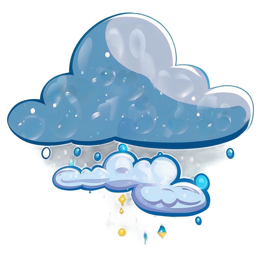 Cloud Cartoon With Snow Png Lxw PNG Image