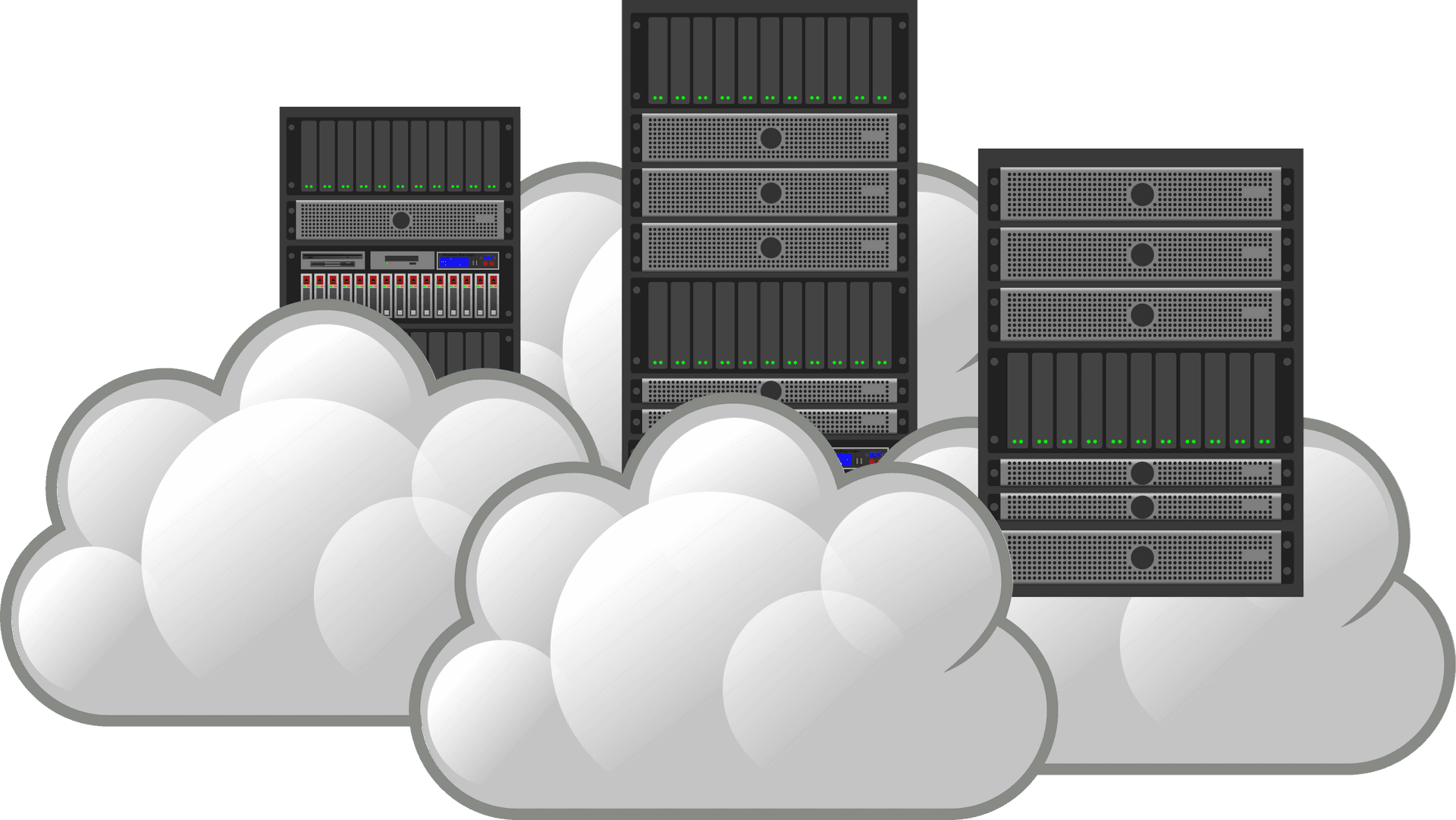 Cloud Computing Servers Concept PNG Image