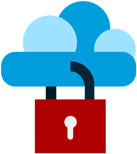 Cloud Security Lock Icon PNG Image