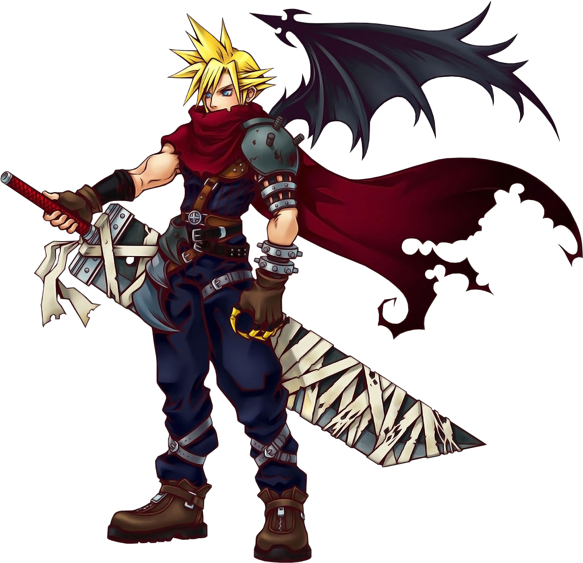 Cloud_ Strife_with_ Buster_ Sword PNG Image