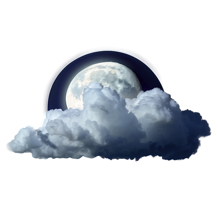 Cloud With Moon Png 90 PNG Image