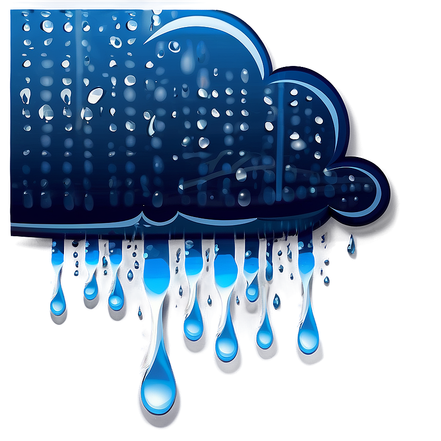 Cloud With Raindrops Clipart Png Vvv83 PNG Image