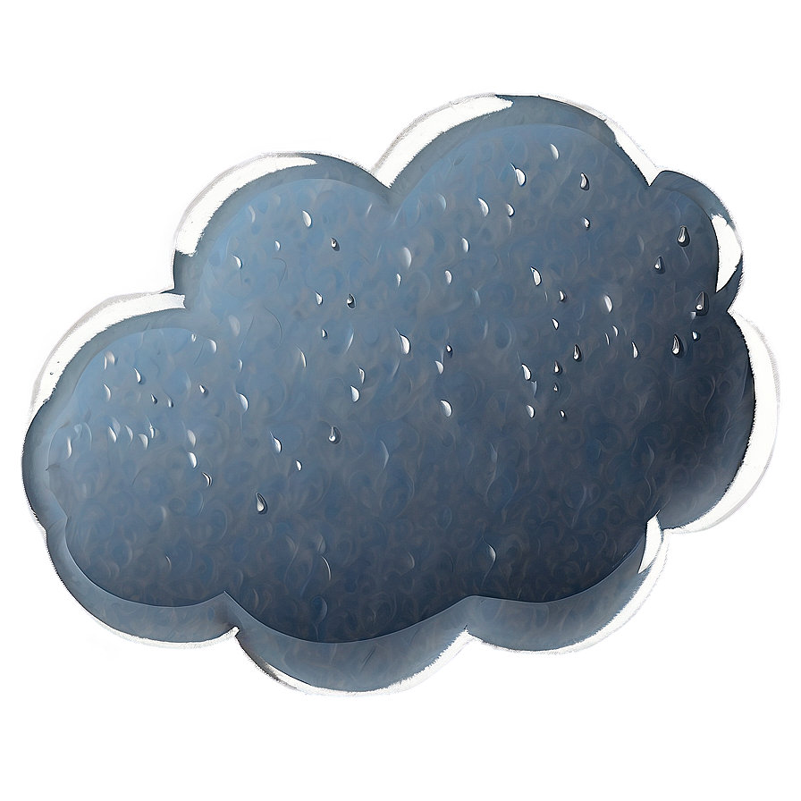 Cloud With Raindrops Png Mde70 PNG Image