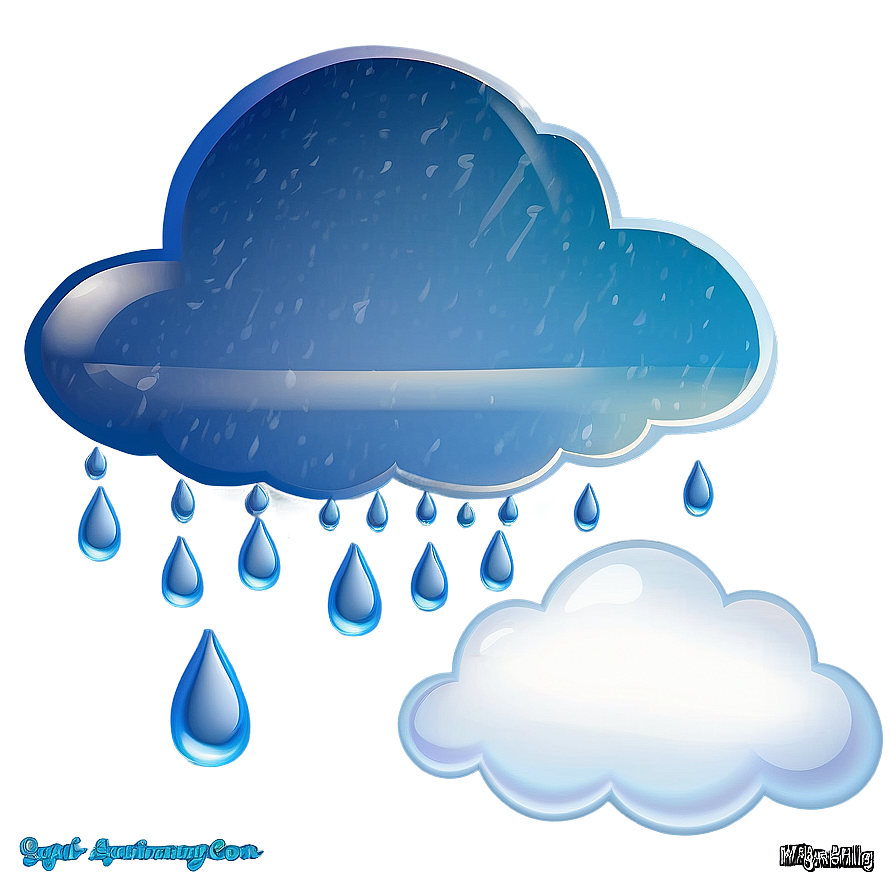 Cloud With Raindrops Png Vwm30 PNG Image