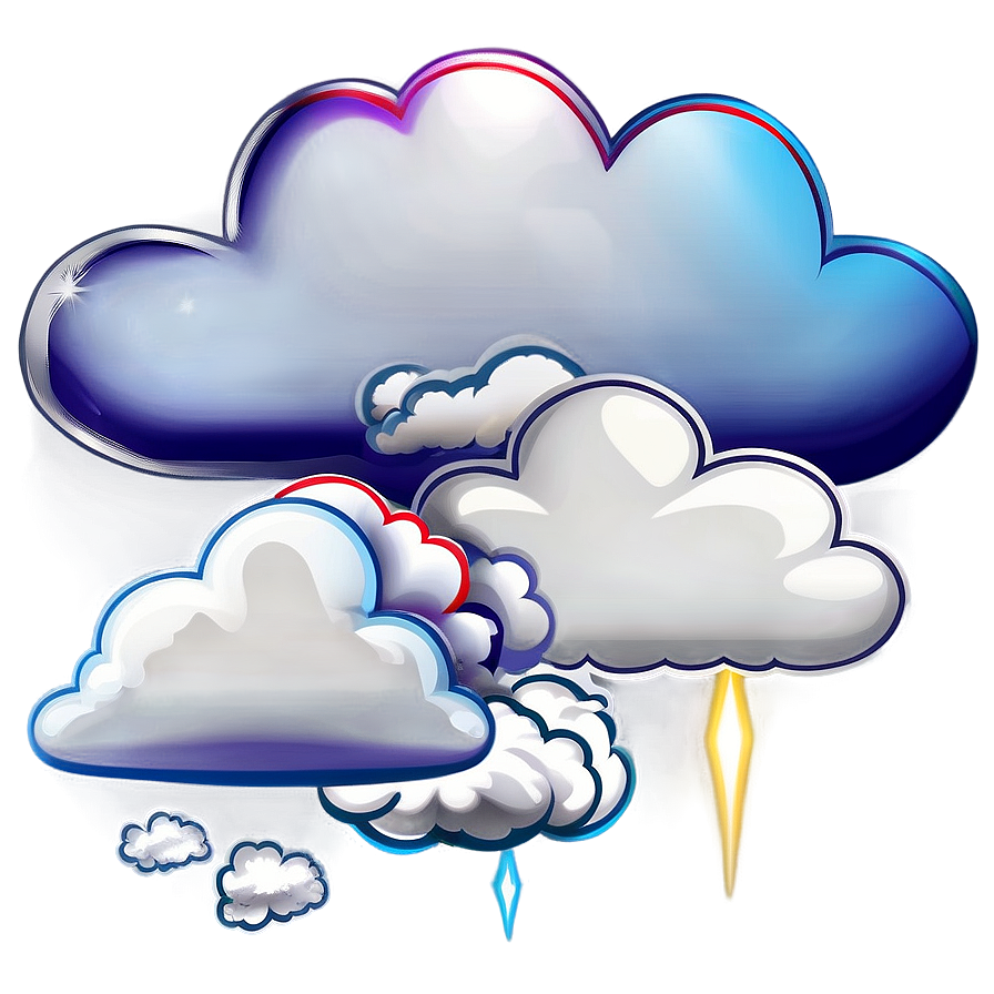 Cloud With Silver Lining Png Gdq PNG Image