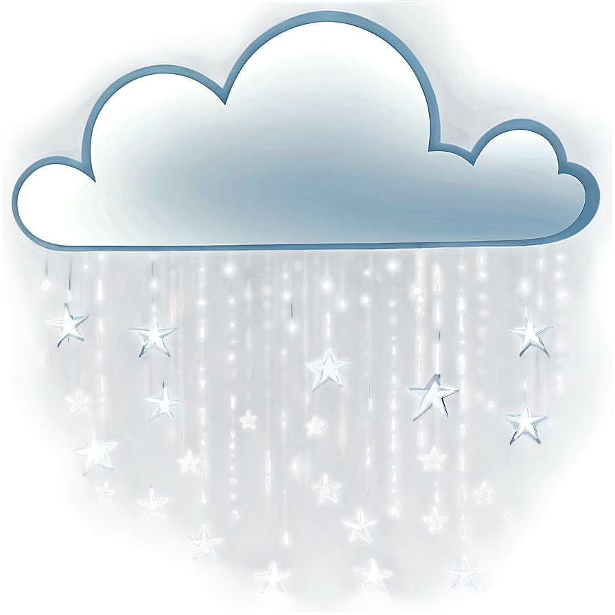 Cloud With Stars Clipart Png 05252024 PNG Image