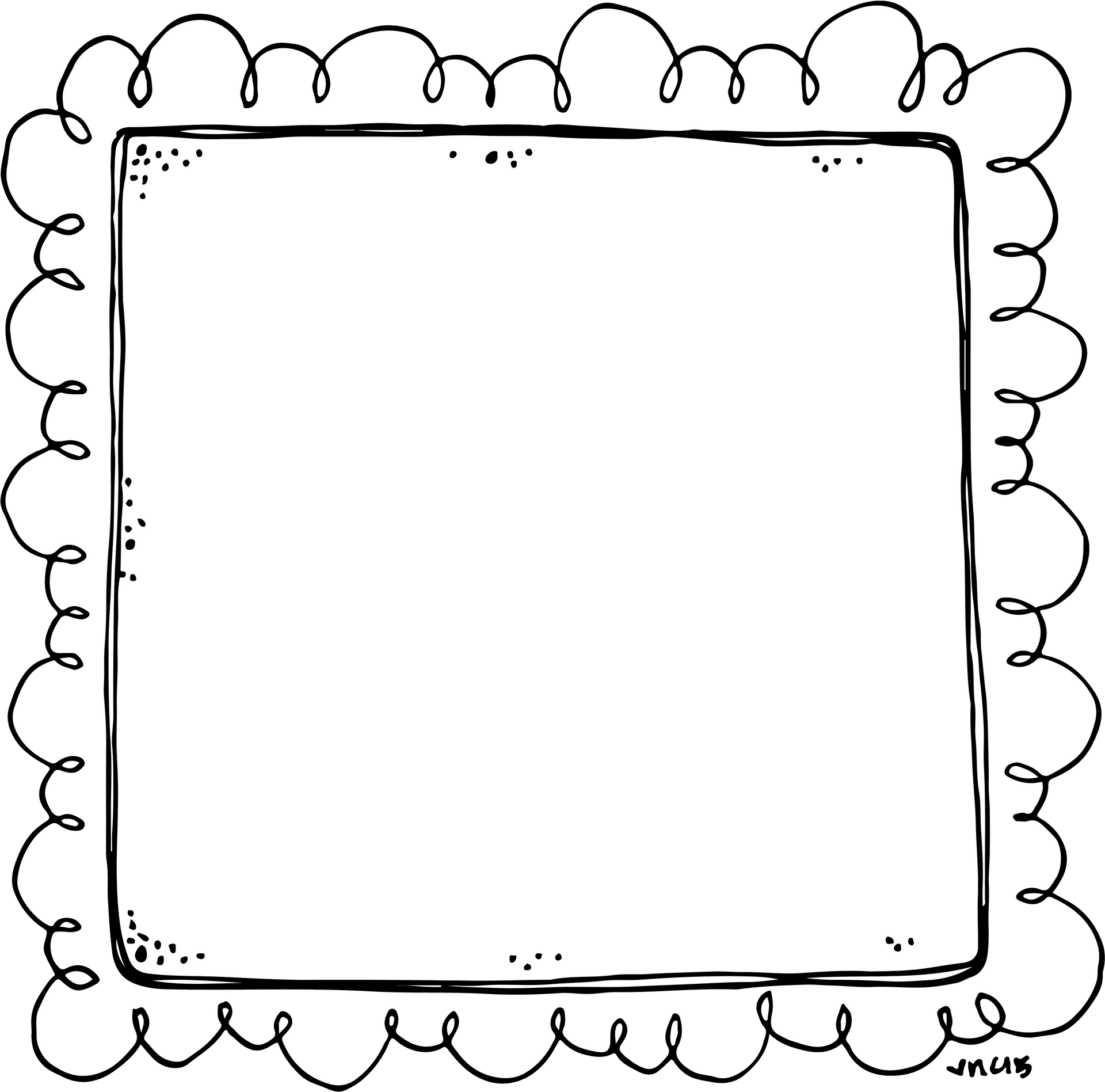 Cloudy Frame Cartoon Illustration PNG Image