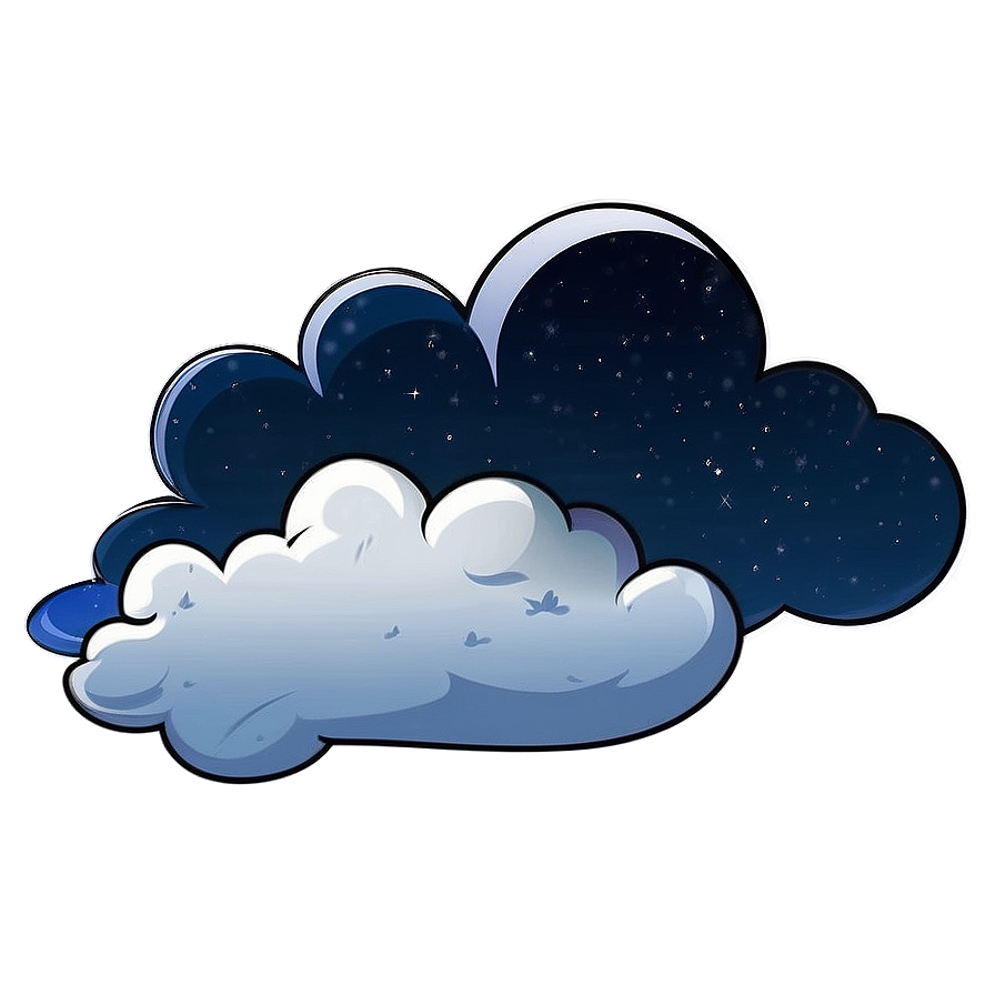 Cloudy Night Sky Png 06252024 PNG Image