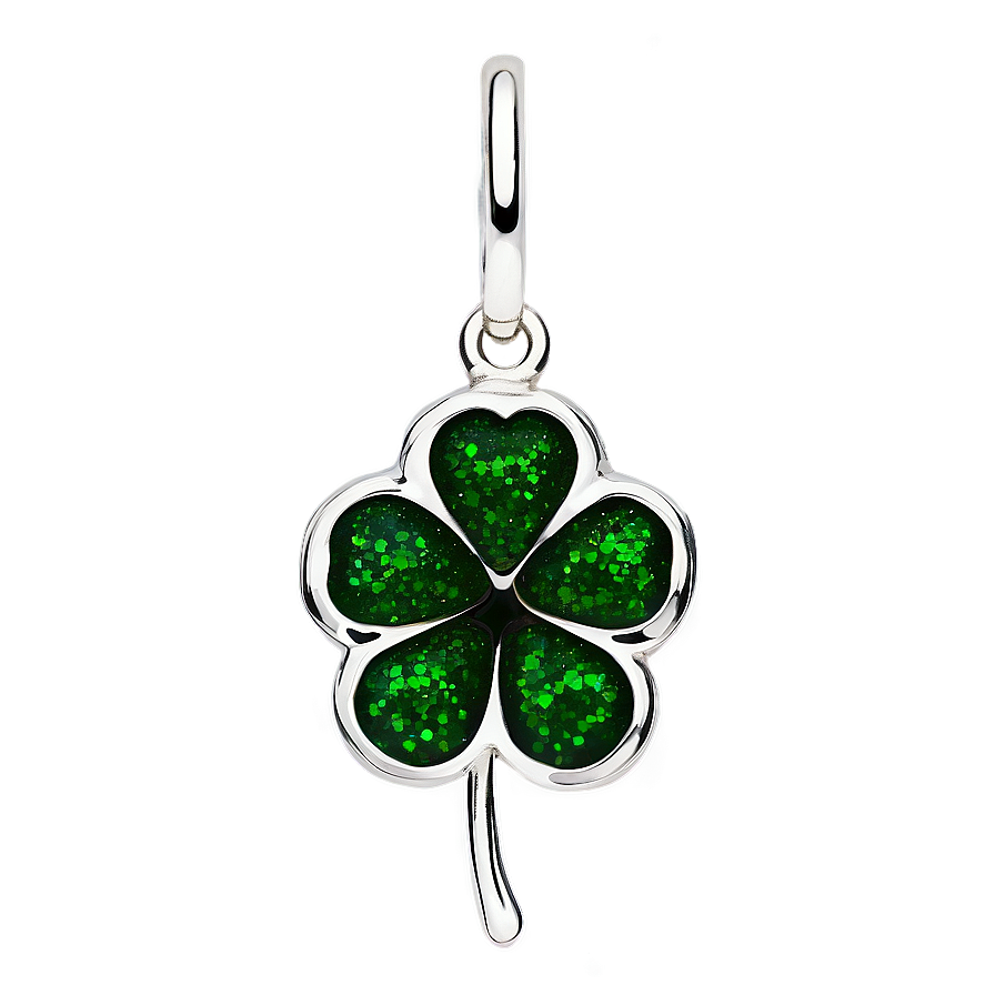 Clover Green Glitter Charm Png Ydf48 PNG Image