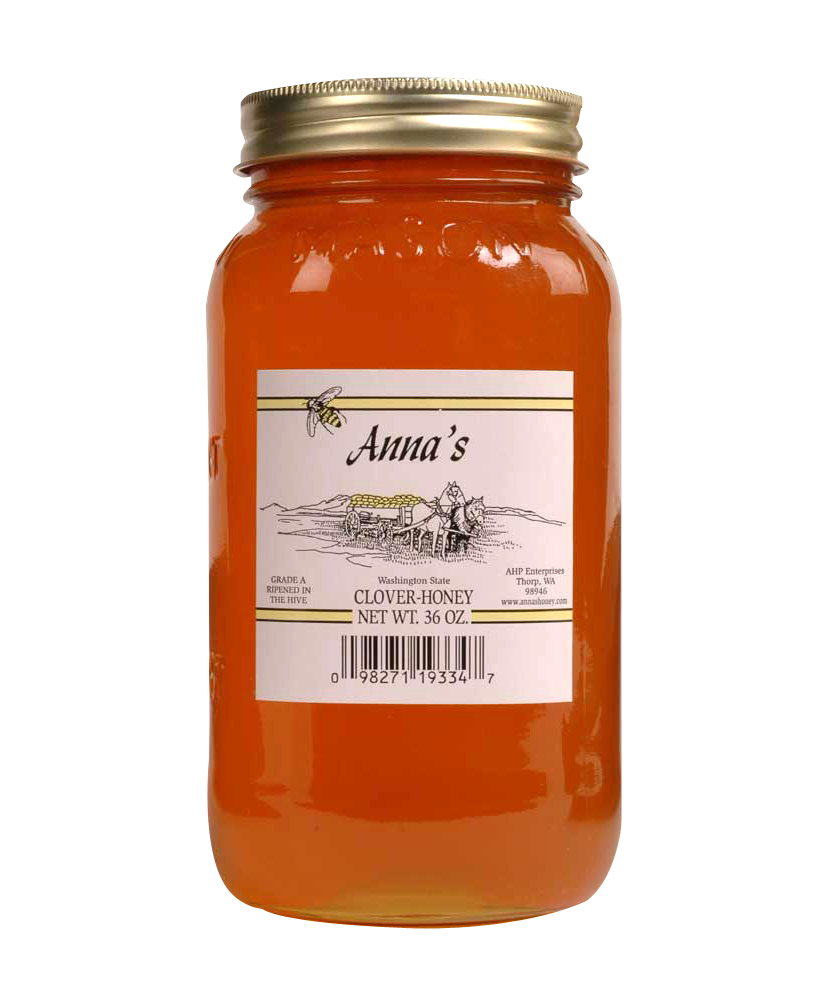 Clover Honey Jar Product PNG Image