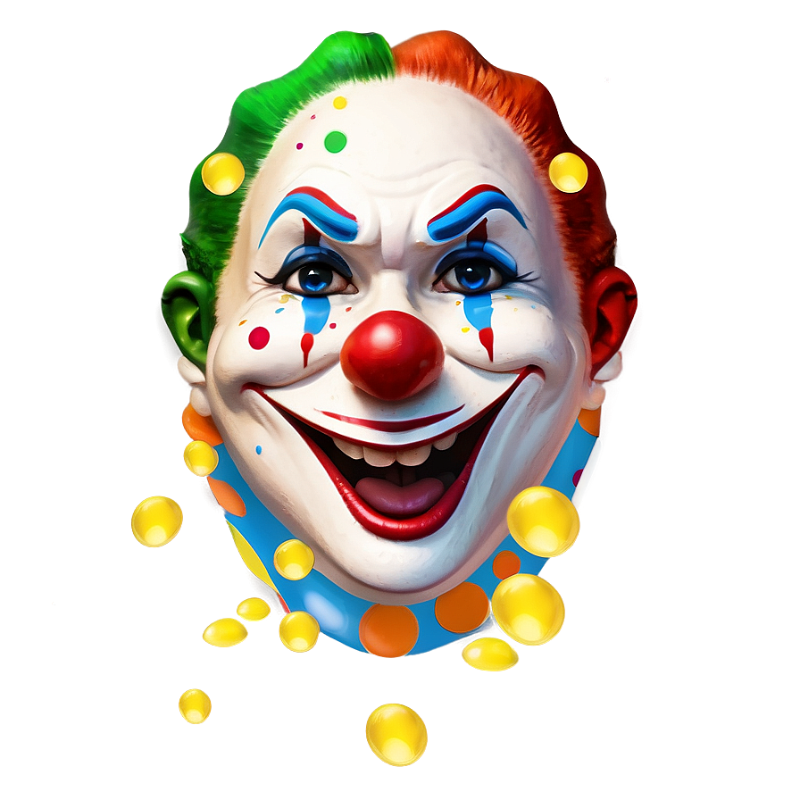 Clown Emoji With Confetti Png Fos PNG Image