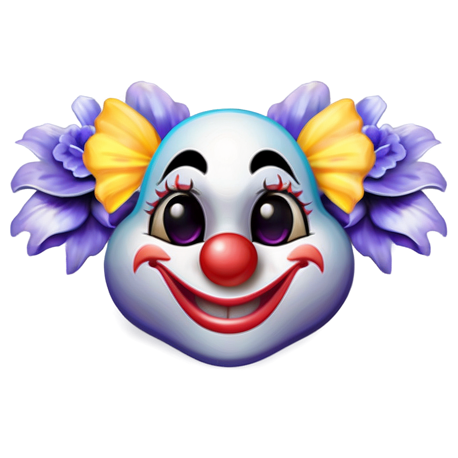 Clown Emoji With Flowers Png Rgo45 PNG Image