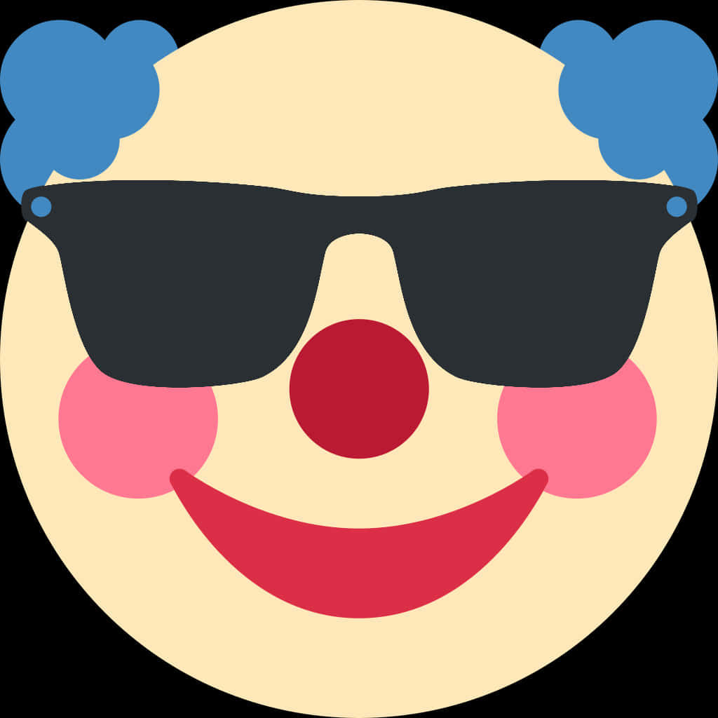 Clown_ Emoji_with_ Sunglasses PNG Image