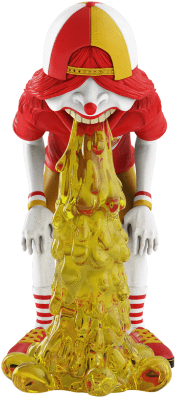 Clown Figure Vomiting PNG Image