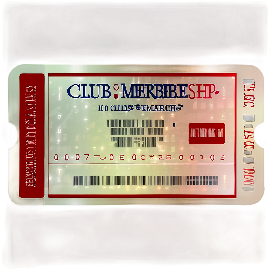 Club Membership Ticket Png 74 PNG Image