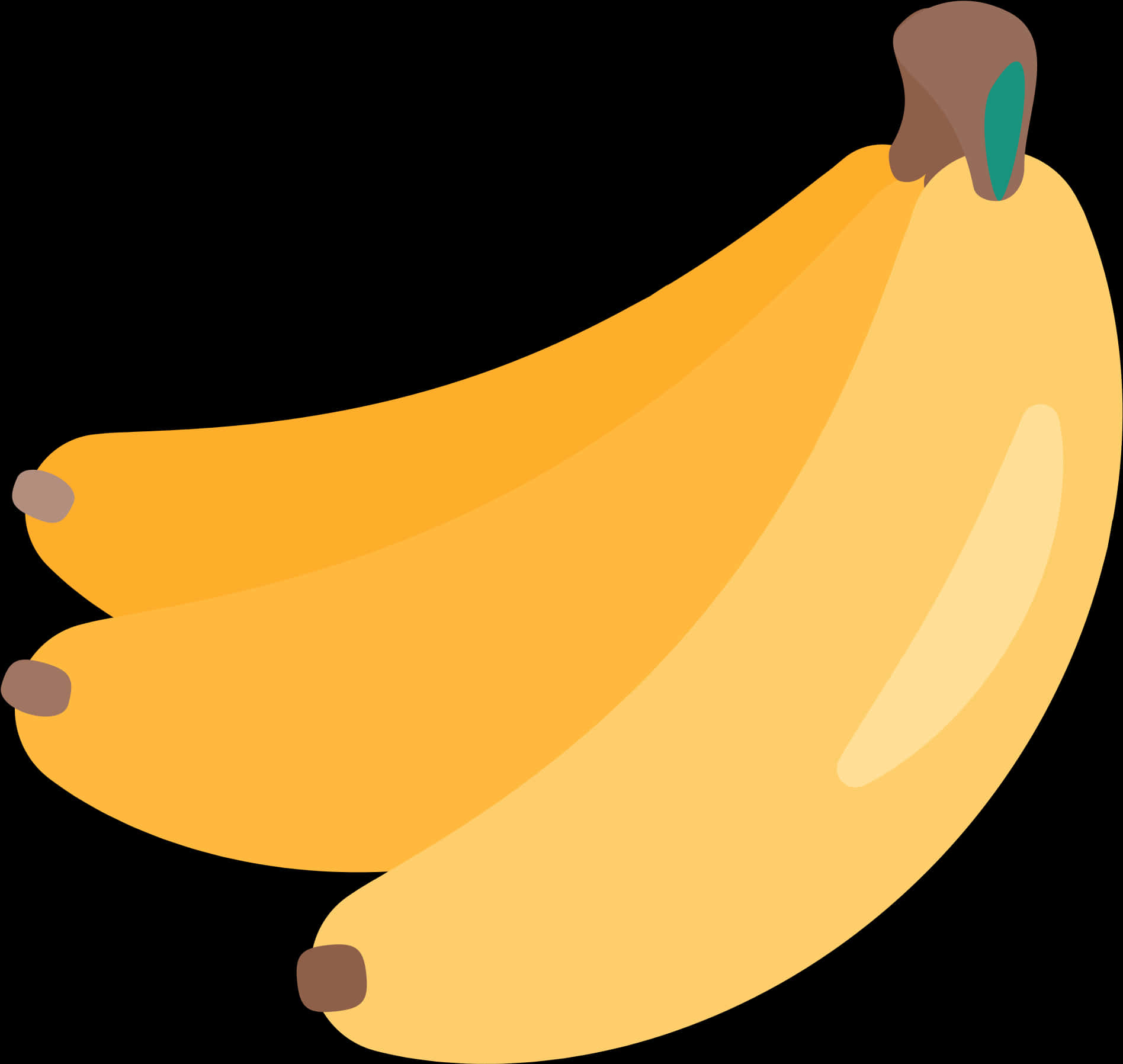 Clusterof Bananas Illustration PNG Image