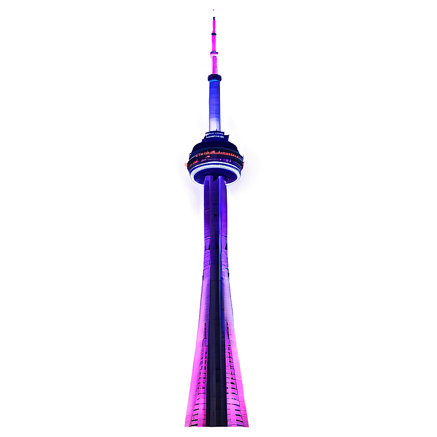 Cn Tower Night Lights Png 06252024 PNG Image