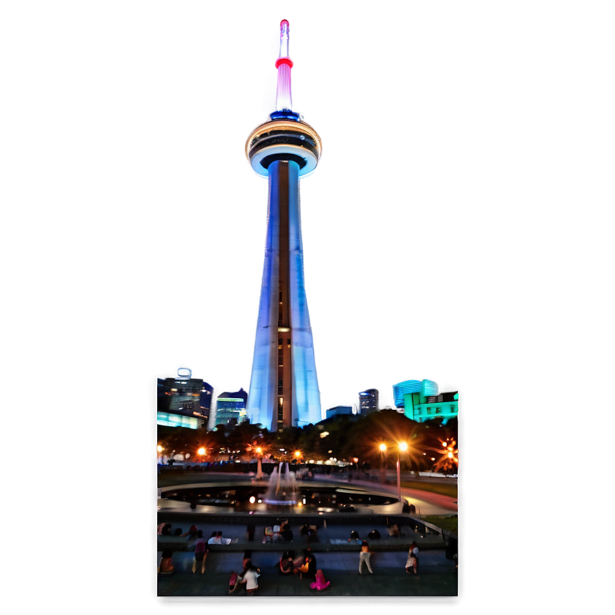 Cn Tower Vibrant Evening Png 71 PNG Image