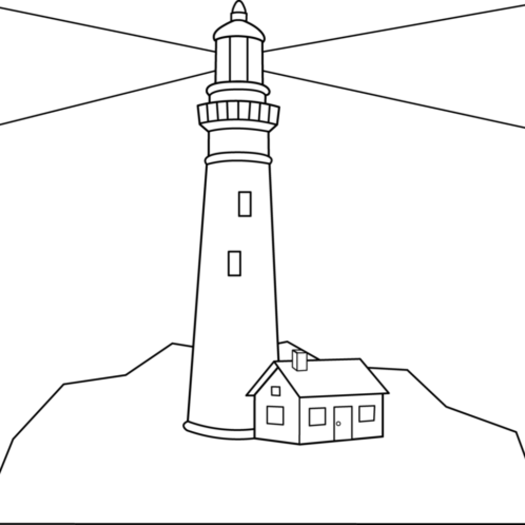 Coastal Lighthouse Illustration PNG Image