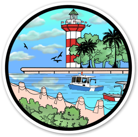 Coastal Lighthouse Scene PNG Image