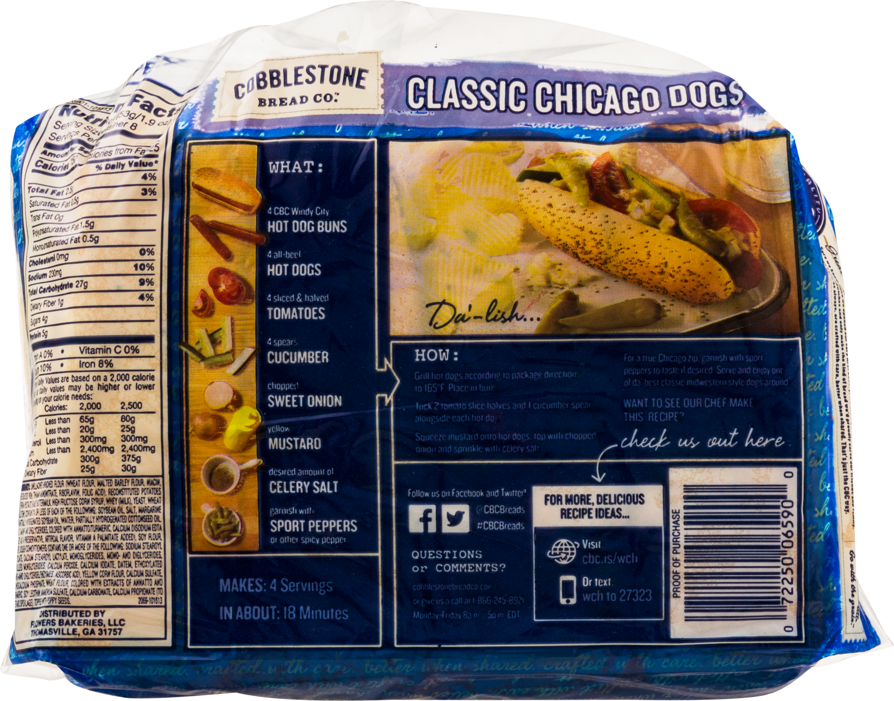 Cobblestone Classic Chicago Dogs Packaging PNG Image