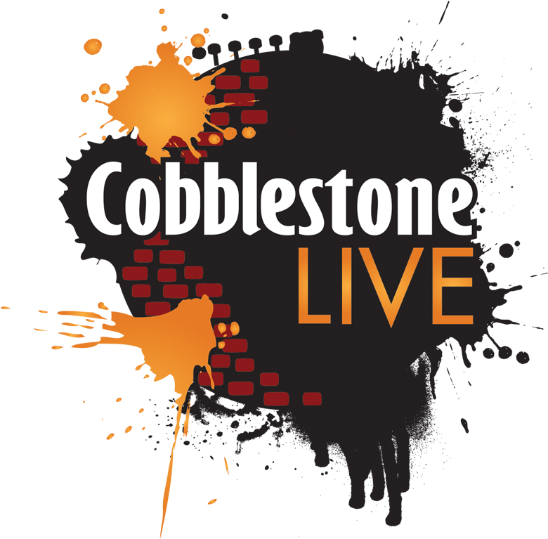 Cobblestone Live Music Event Graphic PNG Image