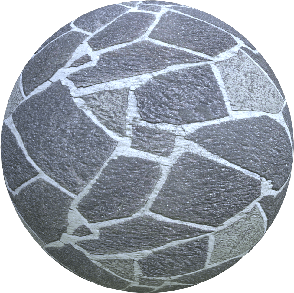 Cobblestone Sphere Texture PNG Image