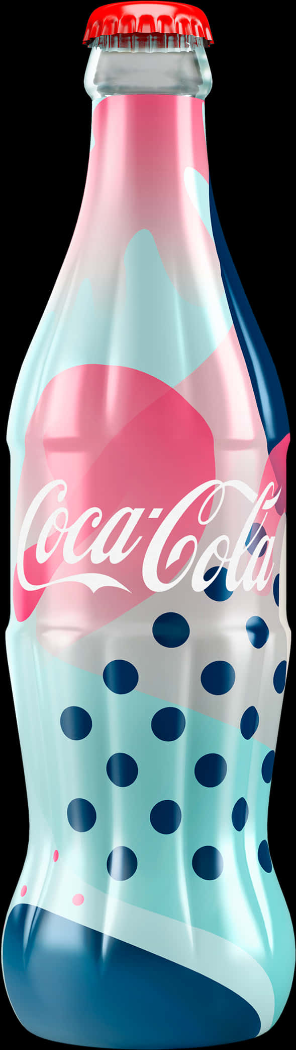 Coca Cola Abstract Bottle Design PNG Image